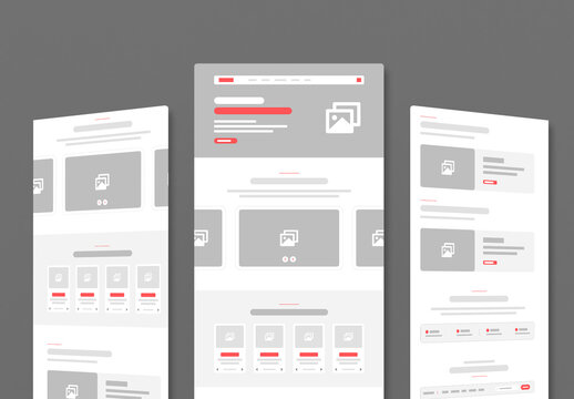 Banking and Finance Website Wireframe Layout Design