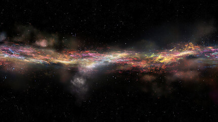 Fototapeta premium Vibrant Milky Way Galaxy in Deep Space