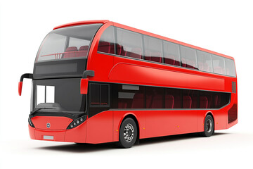 Sleek Red Double Decker Bus Ready for Adventure