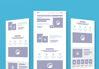 Website Wireframe Template for Landing Page Design