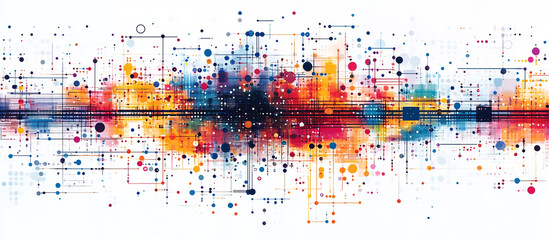 Digital technology futuristic internet network 