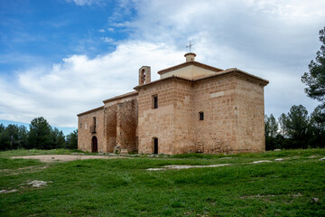 Fototapeta premium Chapel of the Incarnation in an archaeological setting in Caravaca de la Cruz, Region of Murcia, Spain