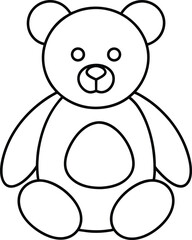 Obraz premium Teddy Bear Icon Line Art | Cute Toy, Plush & Nursery Animal Vector