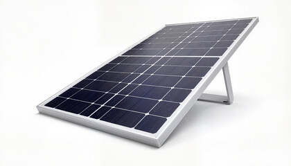 Solar panel standing on white background  