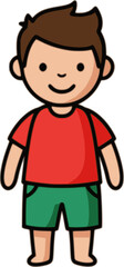 Obraz premium boy colorful flat icon vector on white background 