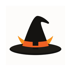 Halloween Witch Hat Vector Graphic.
