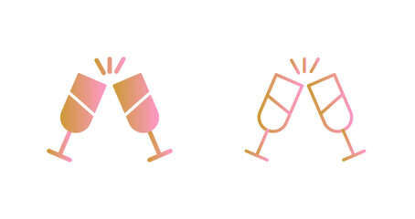 Champagne Toast Icon Design