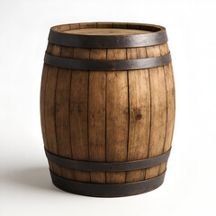 Obraz premium wooden barrel on white background
