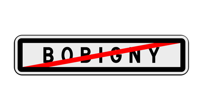 Panneau de sortie de Bobigny, Seine-Saint-Denis, &Icirc;le-de-France