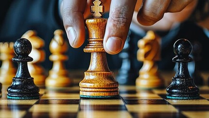 Chess game strategy planning photo