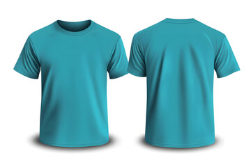 Teal t shirt mockup apparel design template