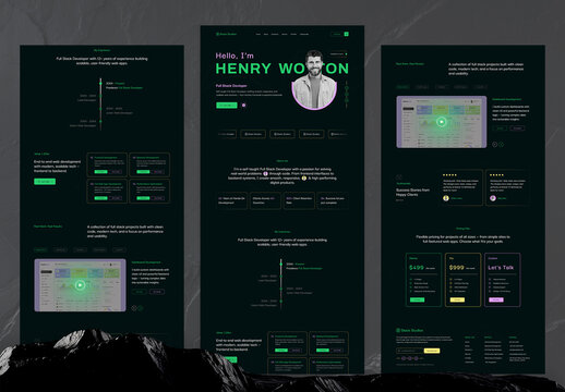 Modern & Responsive Personal Portfolio Landing Page Design