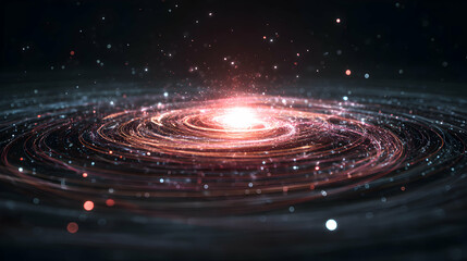 Fototapeta premium Ethereal galaxy formation with radiant core and swirling cosmic dust