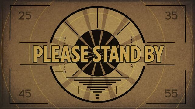A stylized Please Stand By overlay in retro TV style.  Perfect for retro intros, technical problems or pause transitions