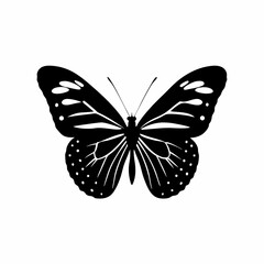creative Silhouette butterfly Icon Vector Illustration