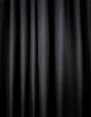 Fototapeta premium black satin curtains texture background, theatre or cinema stage drapes 