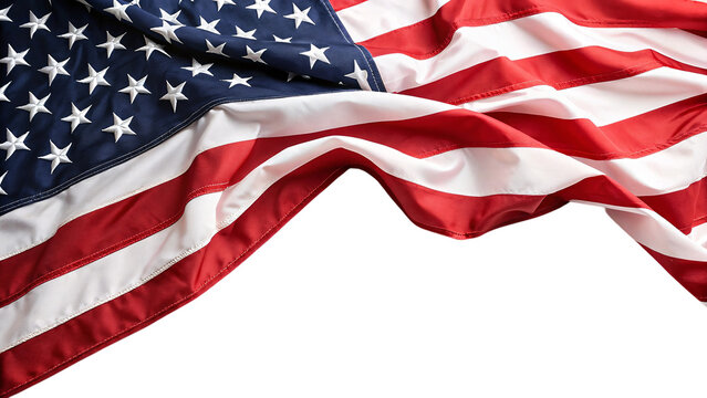 4th of July & Memorial Day American Flag Template – Isolated on Transparent Background, PNG Image for Personalized Message