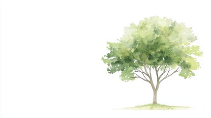 Fototapeta premium Lush green tree illustrating nature and tranquility