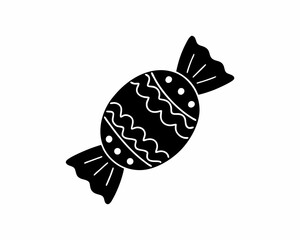 creative Silhouette candy Icon Vector Illustration