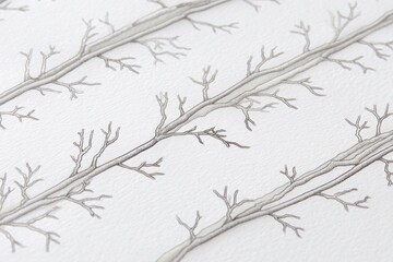 Fototapeta premium A geometric drawing of branching lines from a central dot representing infinite choices