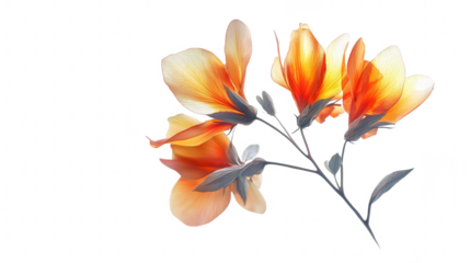 A captivating flower with bright colorful petals set against a black background highlighting its unique beauty and design