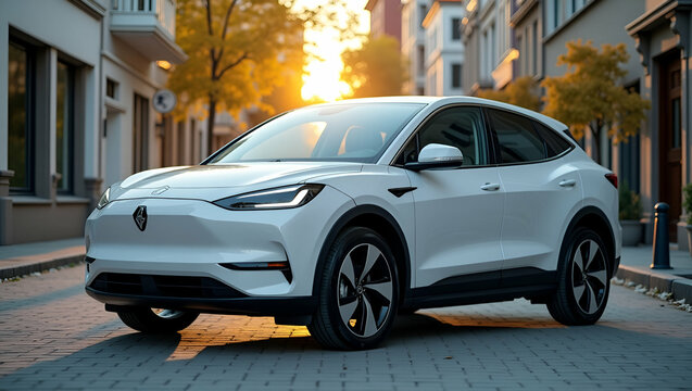 Curate a premium photo stock collection highlighting electric vehicle leasing focusing on modern lease programs flexible payment plans and eco friendly mobility advantages in  Photo Stock  Concept  an