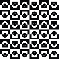 Modern Geometric Vector Seamless Pattern Digital Paper – Abstract Minimalist Background Design, Repeating Lines and Shapes, Contemporary Printable Texture for Scrapbooking, Web Design, Fabric, Package