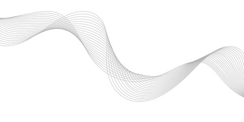 Fototapeta premium Abstract Flowing Wave Lines on White. Smooth Fluid Lines Abstract Art for background