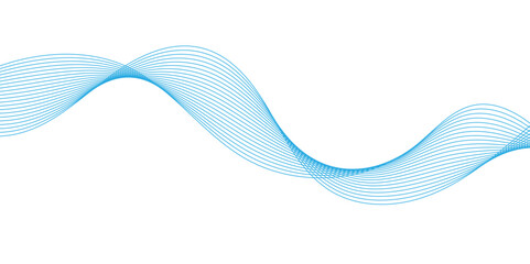 Abstract Flowing Wave Lines on White. Smooth Fluid Lines Abstract Art for background