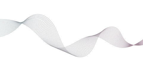 Abstract Flowing Wave Lines on White. Smooth Fluid Lines Abstract Art for background