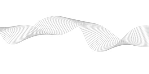 Abstract Flowing Wave Lines on White. Smooth Fluid Lines Abstract Art for background