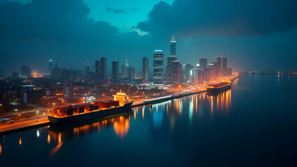 Fototapeta premium Analyzing China's Commodity Market Dominance: Policy Shifts, Strategic Investments, and Supply Chain Restructuring in Global Trade - Stock Photo Concept with Left Space