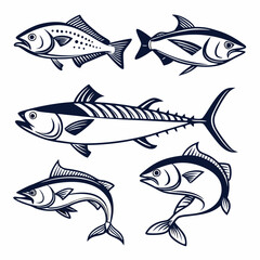 Fish icon vector 