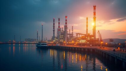 Fototapeta premium In-Depth Study of Energy Sector Trends: Technological Innovations & Regulatory Reforms for Sustainable Growth in Photo Stock Concept