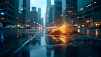 Fototapeta premium Visualizing American Economic Dominance: A Strategic Narrative of Industrial Growth, Fiscal Innovation, and Market Leadership in Stock Photography