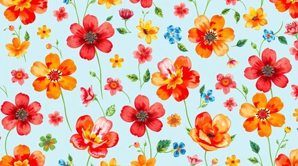 Watercolor Floral Seamless Pattern