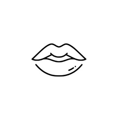 Obraz premium Icon of lips representing beauty and femininity for fashion or beauty concepts