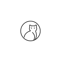 Minimalist Cat Logo Design