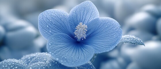 Close-up Blue Flower in Nature