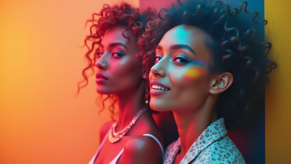 Obraz premium Crafting Elegant Diversity: Premium Photo Stock for Inclusive Branding and Multicultural Representation in Corporate Identity Campaigns