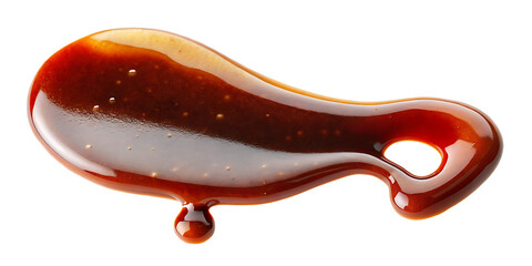 Obraz premium A Delicious Glossy Blob of Brown Sauce Isolated on transparent Background Food Photography