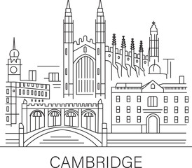 Cambridge City Line Draw Simple Minimalist