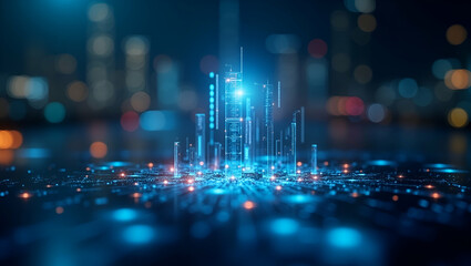 Fototapeta premium Exploring Digital Ecosystem Strategy Frameworks: Integrating Tech Partnerships, Platform Innovation, and Data-Driven Collaboration for Market Transformation in Photo Stock Concepts.