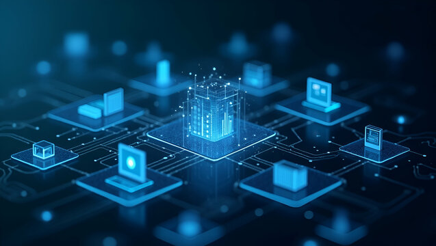 High-Resolution Photo Stock Image of Innovative 5G Device Integration System Showcasing Smooth Interoperability, Unified Interfaces, and Streamlined Connectivity Across Smart Technology Platforms with
