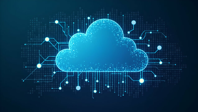 Sophisticated cloud business solutions illustration demonstrating integrated digital services and strategic IT frameworks that optimize enterprise performance in  Photo Stock  Concept  and empty space