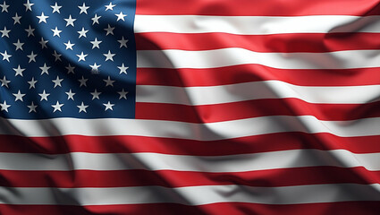 Striking Memorial Day Flag Display: Patriotic Emblems, Refined Color Balance & Meticulously Arranged Lighting for High-Resolution Photo Stock with Left-Side Space
