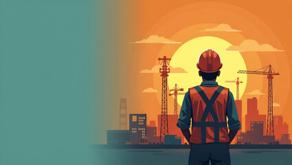 Generate elegant Labour Day worker appreciation visual that merges formal design with creative expression to honor workforce contributions and professional excellence in  Photo Stock  Concept  and emp