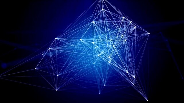 Blue Plexus Abstract Network Connections Background Representing Global Digital Connectivity and Data Communication