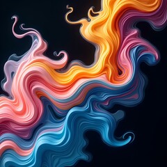 Fototapeta premium Abstract Flow of Liquid Paint in Motion
