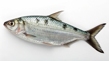 Obraz premium fresh hilsha fish on a white
